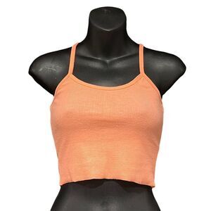 Salmon Lace Racerback Cropped Tank Top Junior’s Small 3-5